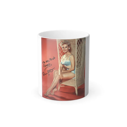 Sheree North #10 - 8x10 Full Body Color 1-Piece Swimsuit Cheesecake Photo circa 1950's (Vintage Female Icons) Color Changing Mug 11oz-11oz-Go Mug Yourself