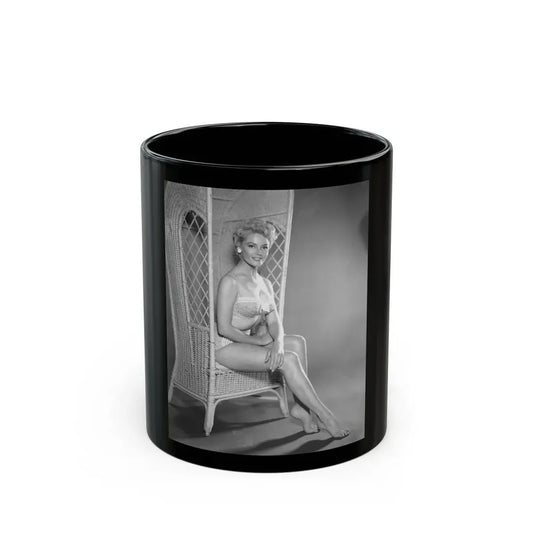 Sheree North #11 - 8x10 Full Body Color 1-Piece Swimsuit Cheesecake Photo circa 1950's (Vintage Female Icon) Black Coffee Mug 11oz - Go Mug Yourself