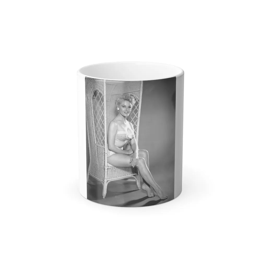 Sheree North #11 - 8x10 Full Body Color 1-Piece Swimsuit Cheesecake Photo circa 1950's (Vintage Female Icons) Color Changing Mug 11oz-11oz-Go Mug Yourself