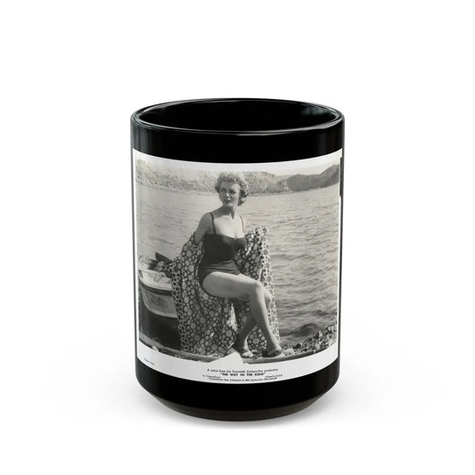 Sheree North #1111 (Vintage Female Icon) Black Coffee Mug-15oz-Go Mug Yourself