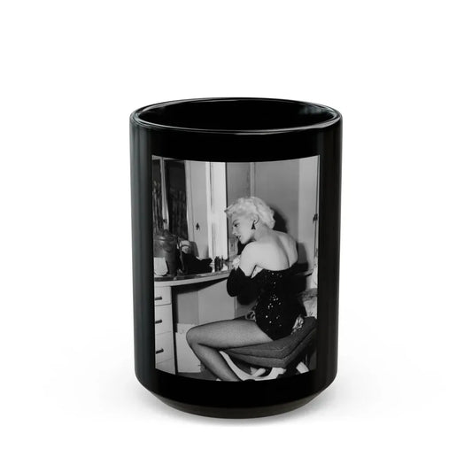 Sheree North #112 (Vintage Female Icon) Black Coffee Mug 15oz - Go Mug Yourself