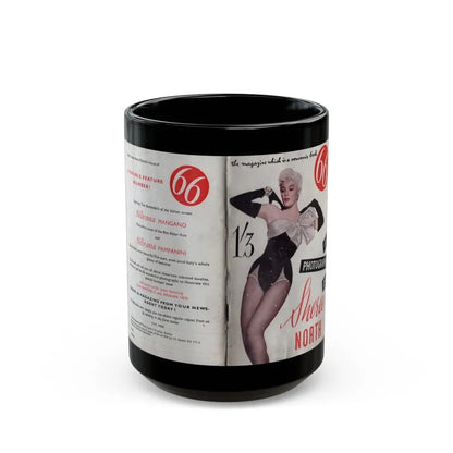 Sheree North #147 - 66 PHOTOGRAPHS OF Sheree NORTH U.K. Pocket Mag. Front Cover Page 1 & Back Cover (Vintage Female Icon) Black Coffee Mug 15oz - Go Mug Yourself