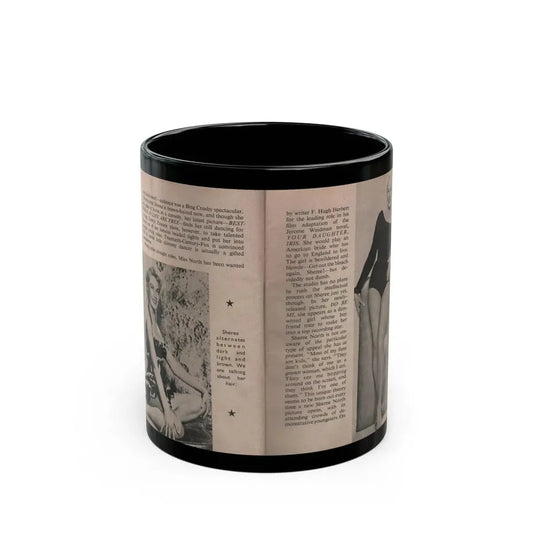 Sheree North #149 - Pages 4 & 5 from 66 PHOTOGRAPHS OF Sheree NORTH U.K. Pocket Mag. (Vintage Female Icon) Black Coffee Mug 11oz - Go Mug Yourself