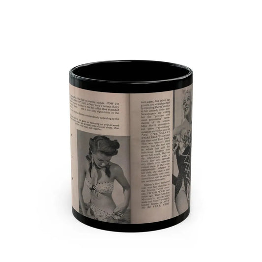 Sheree North #150 - Pages 6 & 7 from 66 PHOTOGRAPHS OF Sheree NORTH U.K. Pocket Mag. (Vintage Female Icon) Black Coffee Mug 11oz - Go Mug Yourself