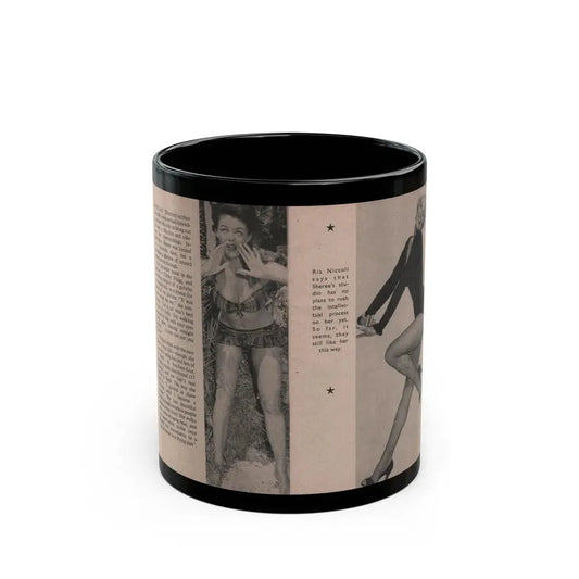 Sheree North #151 - Pages 8 & 9 from 66 PHOTOGRAPHS OF Sheree NORTH U.K. Pocket Mag. (Vintage Female Icon) Black Coffee Mug 11oz - Go Mug Yourself