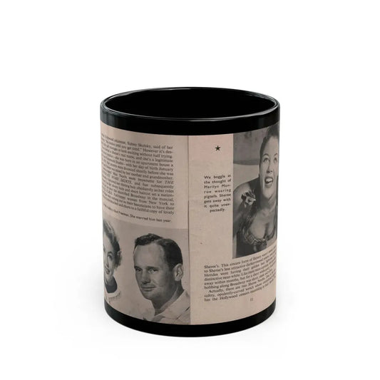 Sheree North #152 - Pages 10 & 11 from 66 PHOTOGRAPHS OF Sheree NORTH U.K. Pocket Mag. (Vintage Female Icon) Black Coffee Mug 11oz - Go Mug Yourself