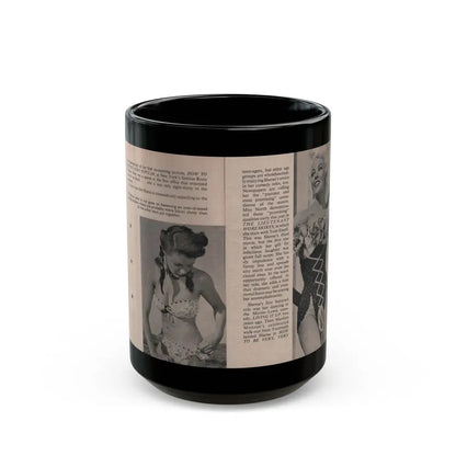 Sheree North #156 - Pages 18 & 19 from 66 PHOTOGRAPHS OF Sheree NORTH U.K. Pocket Mag. (Vintage Female Icon) Black Coffee Mug 15oz - Go Mug Yourself