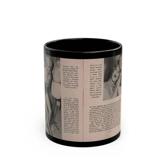 Sheree North #157 - Pages 20 & 21 from 66 PHOTOGRAPHS OF Sheree NORTH U.K. Pocket Mag. (Vintage Female Icon) Black Coffee Mug 11oz - Go Mug Yourself