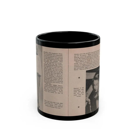 Sheree North #158 - Pages 62 & 63 from 66 PHOTOGRAPHS OF Sheree NORTH U.K. Pocket Mag. (Vintage Female Icon) Black Coffee Mug 11oz - Go Mug Yourself