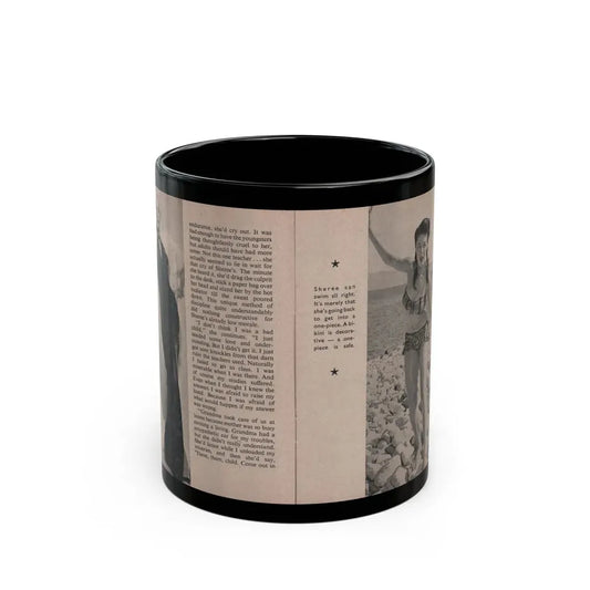 Sheree North #159 - Pages 24 & 25 from 66 PHOTOGRAPHS OF Sheree NORTH U.K. Pocket Mag. (Vintage Female Icon) Black Coffee Mug 11oz - Go Mug Yourself