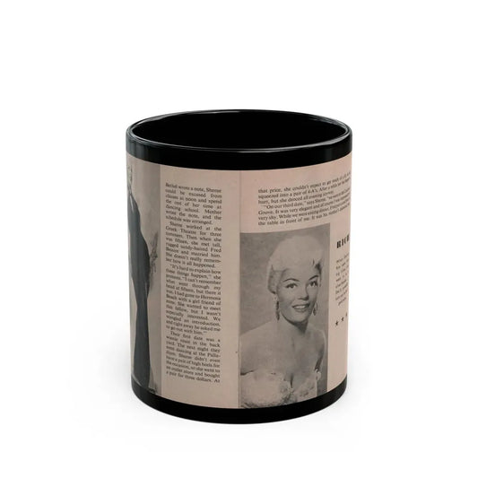 Sheree North #165 - Pages 36 & 37 from 66 PHOTOGRAPHS OF Sheree NORTH U.K. Pocket Mag. (Vintage Female Icon) Black Coffee Mug 11oz - Go Mug Yourself