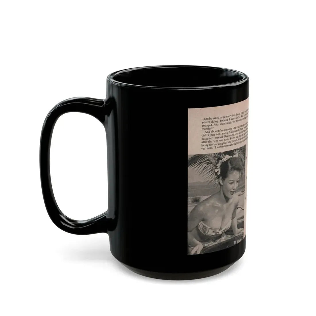 Sheree North #166 - Pages 38 & 39 from 66 PHOTOGRAPHS OF Sheree NORTH U.K. Pocket Mag. (Vintage Female Icon) Black Coffee Mug - Go Mug Yourself