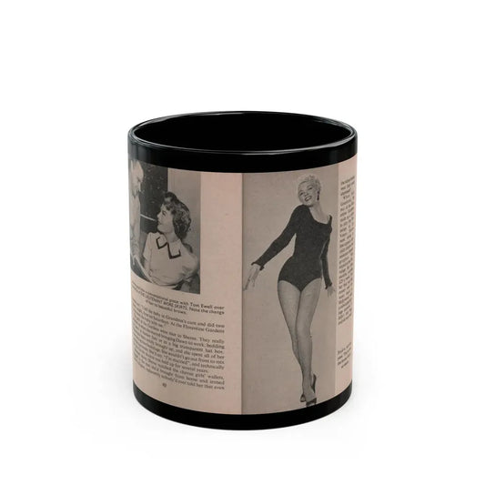 Sheree North #167 - Pages 40 & 41 from 66 PHOTOGRAPHS OF Sheree NORTH U.K. Pocket Mag. (Vintage Female Icon) Black Coffee Mug 11oz - Go Mug Yourself