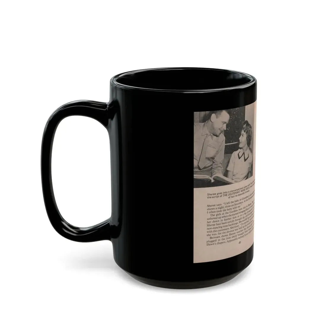 Sheree North #167 - Pages 40 & 41 from 66 PHOTOGRAPHS OF Sheree NORTH U.K. Pocket Mag. (Vintage Female Icon) Black Coffee Mug - Go Mug Yourself