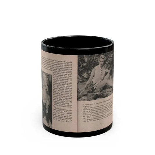 Sheree North #169 - Pages 44 & 45 from 66 PHOTOGRAPHS OF Sheree NORTH U.K. Pocket Mag. (Vintage Female Icon) Black Coffee Mug 11oz - Go Mug Yourself