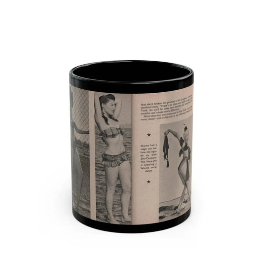 Sheree North #170 - Pages 46 & 47 from 66 PHOTOGRAPHS OF Sheree NORTH U.K. Pocket Mag. (Vintage Female Icon) Black Coffee Mug 11oz - Go Mug Yourself