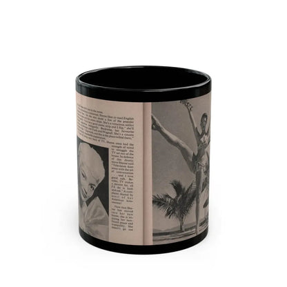 Sheree North #173 - Pages 52 & 53 from 66 PHOTOGRAPHS OF Sheree NORTH U.K. Pocket Mag. (Vintage Female Icon) Black Coffee Mug 11oz - Go Mug Yourself