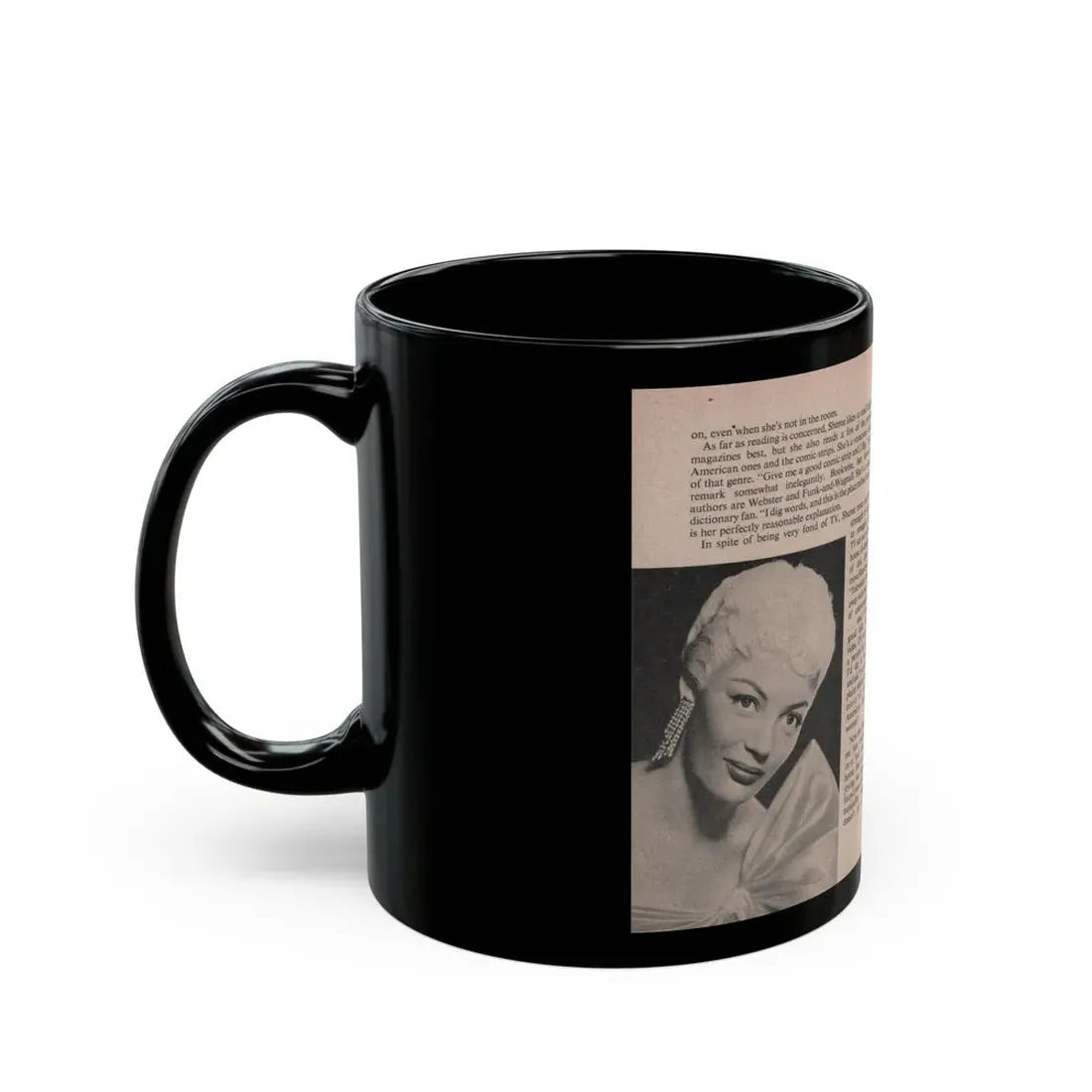 Sheree North #173 - Pages 52 & 53 from 66 PHOTOGRAPHS OF Sheree NORTH U.K. Pocket Mag. (Vintage Female Icon) Black Coffee Mug - Go Mug Yourself