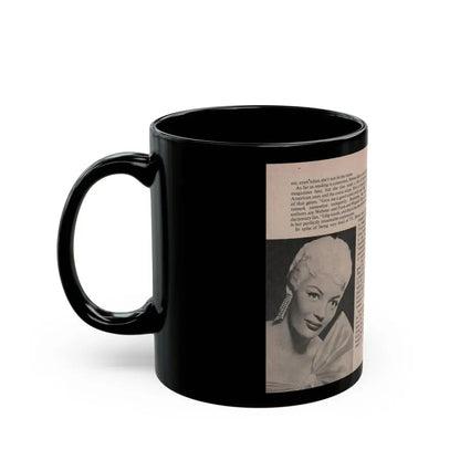 Sheree North #173 - Pages 52 & 53 from 66 PHOTOGRAPHS OF Sheree NORTH U.K. Pocket Mag. (Vintage Female Icon) Black Coffee Mug - Go Mug Yourself