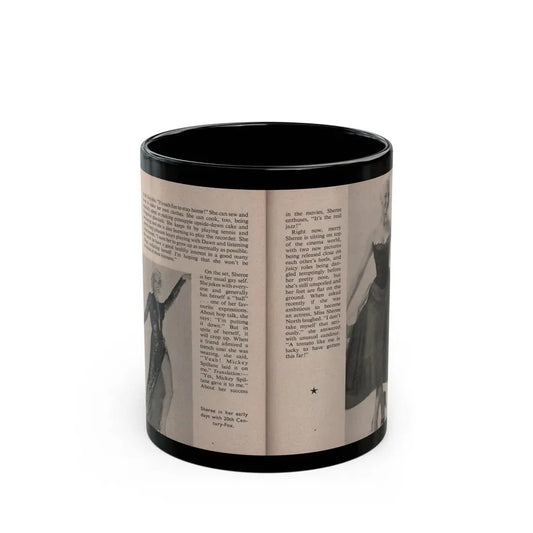 Sheree North #174 - Pages 54 & 55 from 66 PHOTOGRAPHS OF Sheree NORTH U.K. Pocket Mag. (Vintage Female Icon) Black Coffee Mug 11oz - Go Mug Yourself