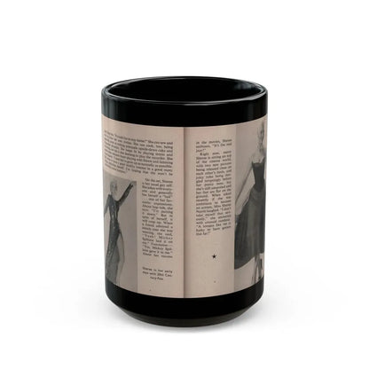Sheree North #174 - Pages 54 & 55 from 66 PHOTOGRAPHS OF Sheree NORTH U.K. Pocket Mag. (Vintage Female Icon) Black Coffee Mug 15oz - Go Mug Yourself