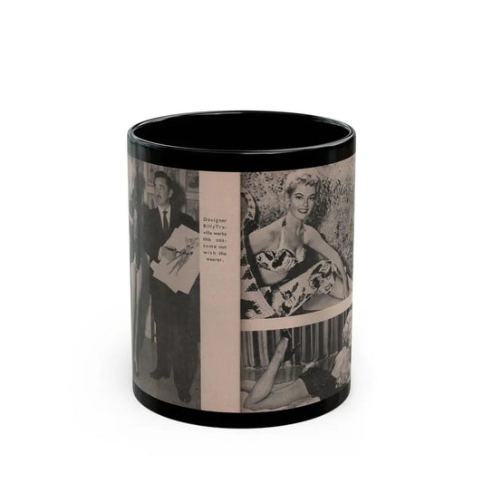 Sheree North #175 - Pages 56 & 57 from 66 PHOTOGRAPHS OF Sheree NORTH U.K. Pocket Mag. (Vintage Female Icon) Black Coffee Mug 11oz - Go Mug Yourself