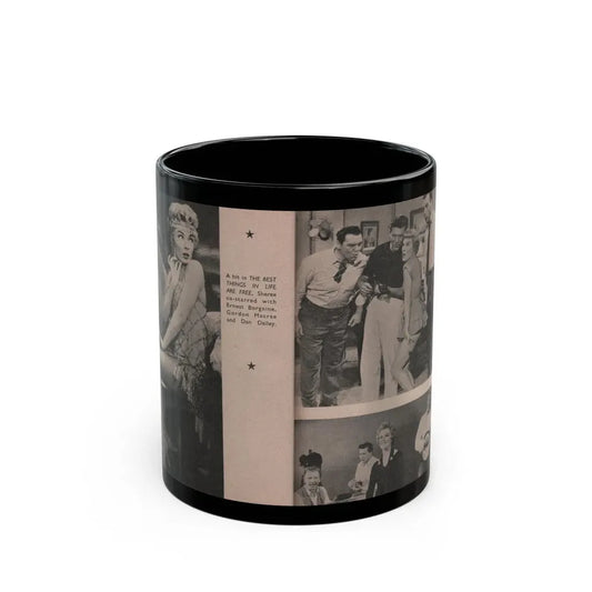Sheree North #177 - Pages 61 & 62 from 66 PHOTOGRAPHS OF Sheree NORTH U.K. Pocket Mag. (Vintage Female Icon) Black Coffee Mug 11oz - Go Mug Yourself