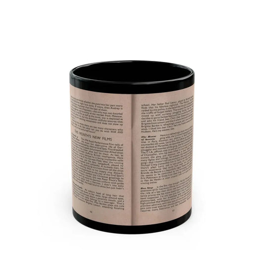 Sheree North #179 - Pages 65 & 66 from 66 PHOTOGRAPHS OF Sheree NORTH U.K. Pocket Mag. (Vintage Female Icon) Black Coffee Mug 11oz - Go Mug Yourself