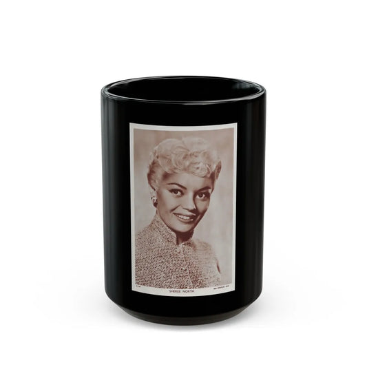 Sheree North #182 (Vintage Female Icon) Black Coffee Mug-15oz-Go Mug Yourself