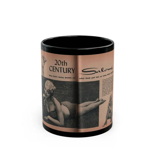 Sheree North #195 - Pages 1 & 2 of 6 with, 2 B&W Photos & Article from EYE Digest Mag. Oct. 53 (Vintage Female Icon) Black Coffee Mug 11oz - Go Mug Yourself