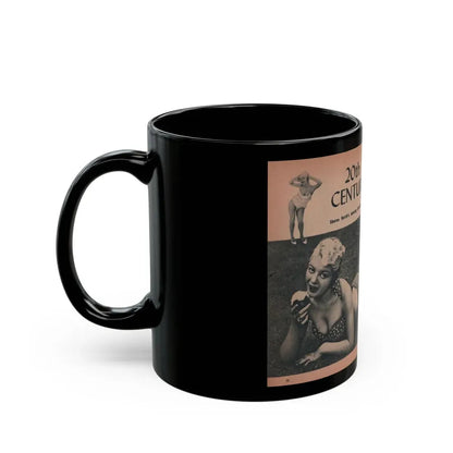 Sheree North #195 - Pages 1 & 2 of 6 with, 2 B&W Photos & Article from EYE Digest Mag. Oct. 53 (Vintage Female Icon) Black Coffee Mug - Go Mug Yourself