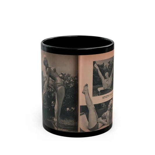 Sheree North #196 - Pages 3 & 4 of 6 with, 3 B&W Photos & Captions from EYE Digest Mag. Oct. 53 (Vintage Female Icon) Black Coffee Mug 11oz - Go Mug Yourself