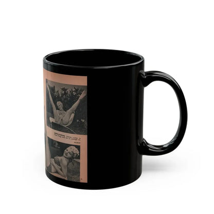 Sheree North #196 - Pages 3 & 4 of 6 with, 3 B&W Photos & Captions from EYE Digest Mag. Oct. 53 (Vintage Female Icon) Black Coffee Mug - Go Mug Yourself