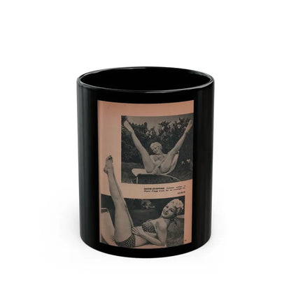 Sheree North #197 - Pages 4 & 5 of 6 with, 3 B&W Photos & Captions from EYE Digest Mag. Oct. 53 (Vintage Female Icon) Black Coffee Mug 11oz - Go Mug Yourself