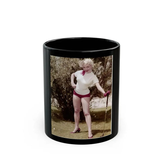 Sheree North #200 - Sheree on Back Cover in Color from EYE Digest Mag. Oct. 53 (Vintage Female Icon) Black Coffee Mug 11oz - Go Mug Yourself