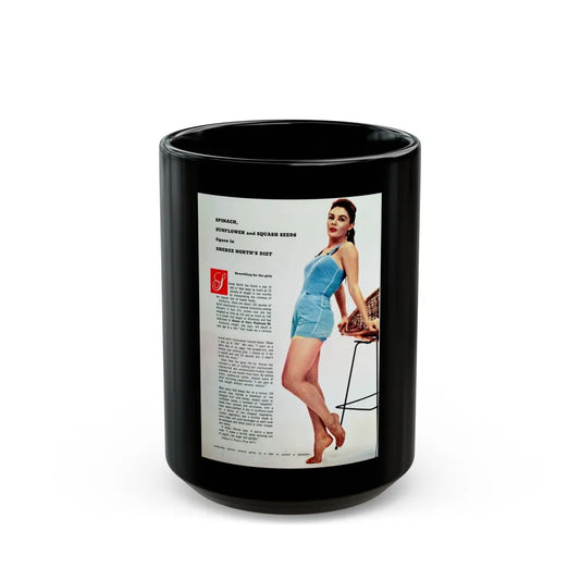 Sheree North #209 (Vintage Female Icon) Black Coffee Mug-15oz-Go Mug Yourself