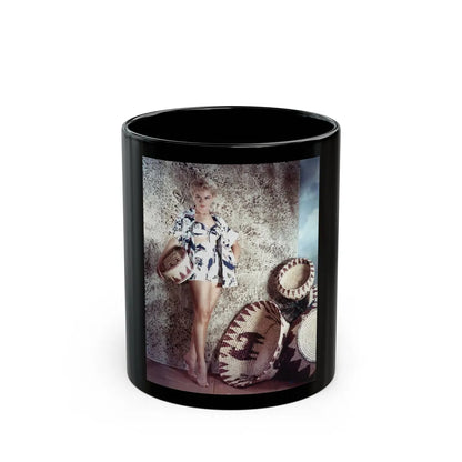 Sheree North #2122 (Vintage Female Icon) Black Coffee Mug-11oz-Go Mug Yourself