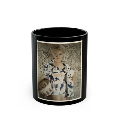 Sheree North #223 (Vintage Female Icon) Black Coffee Mug-11oz-Go Mug Yourself
