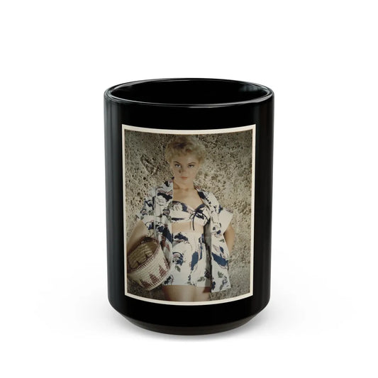 Sheree North #223 (Vintage Female Icon) Black Coffee Mug-15oz-Go Mug Yourself