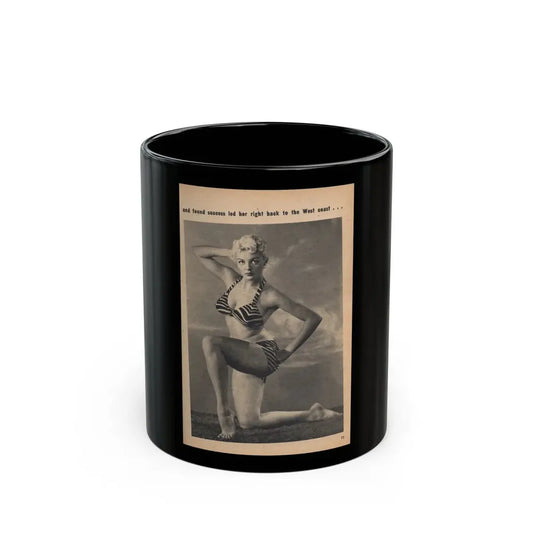Sheree North #226 - 1 B&W Photo from EYE Mag. Feb. 54 (Vintage Female Icon) Black Coffee Mug 11oz - Go Mug Yourself