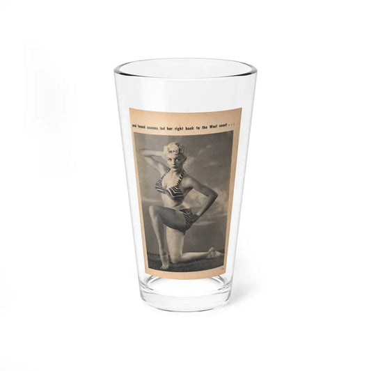 Sheree North #226 - 1 B&W Photo from EYE Mag. Feb. 54 (Vintage Female Icon) Pint Glass 16oz 16oz - Go Mug Yourself