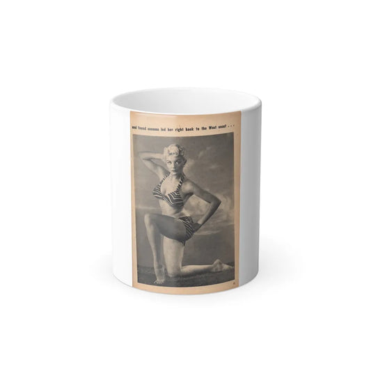 Sheree North #226 - 1 B&W Photo from EYE Mag. Feb. 54 (Vintage Female Icons) Color Changing Mug 11oz-11oz-Go Mug Yourself