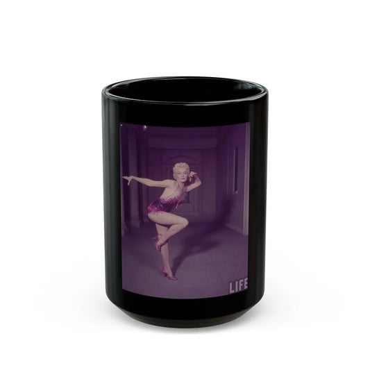 Sheree North #245 (Vintage Female Icon) Black Coffee Mug-15oz-Go Mug Yourself