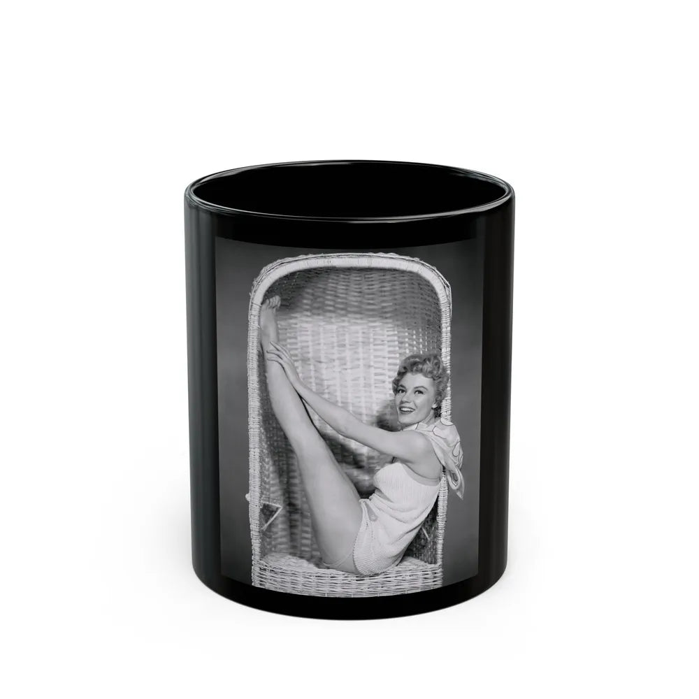 Sheree North #2511 (Vintage Female Icon) Black Coffee Mug-11oz-Go Mug Yourself