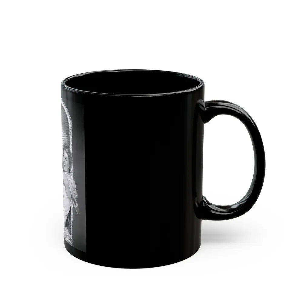 Sheree North #2511 (Vintage Female Icon) Black Coffee Mug-Go Mug Yourself