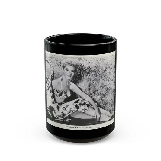 Sheree North #256 (Vintage Female Icon) Black Coffee Mug-15oz-Go Mug Yourself