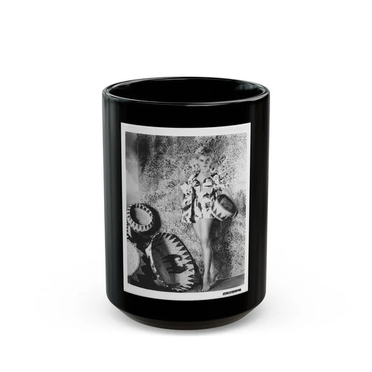 Sheree North #266 (Vintage Female Icon) Black Coffee Mug-15oz-Go Mug Yourself