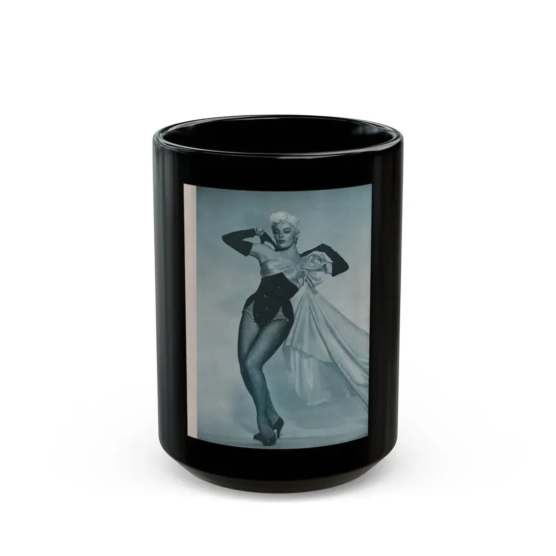 Sheree North #277 - Escapade Mag. Feb. '56 - 1 B&W Photo (Vintage Female Icon) Black Coffee Mug 15oz - Go Mug Yourself