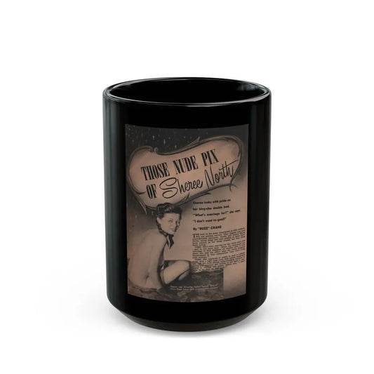 Sheree North #279 - Man To Man Mag. April '56 - 1 B&W Photo & Article (Vintage Female Icon) Black Coffee Mug 15oz - Go Mug Yourself
