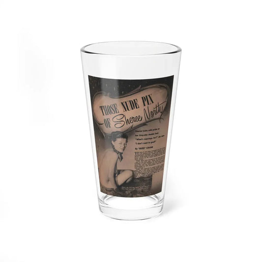 Sheree North #279 - Man To Man Mag. April '56 - 1 B&W Photo & Article (Vintage Female Icon) Pint Glass 16oz 16oz - Go Mug Yourself